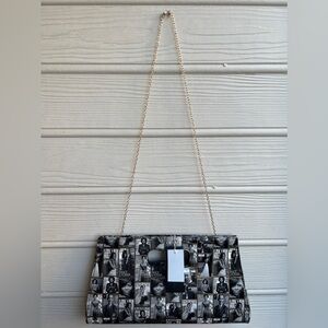 Handmade structured monochromatic Crossbody/ Clutch Obama and Michelle